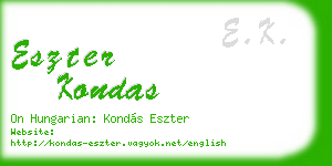 eszter kondas business card