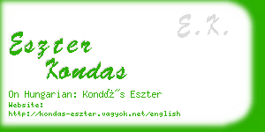 eszter kondas business card